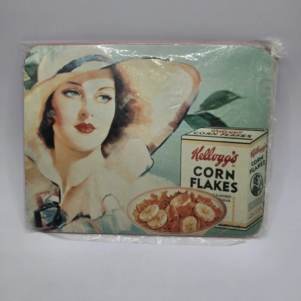 Vtg Nostalgia Trivet Lot Kellogg's Corn Flakes Uneeda Graham Crackers 8.5x6.5